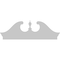 Ekena Millwork Rams Head Architectural Grade PVC Combination Pediment, 68"W x 23-7/8"H x 2-3/4"P PEDPC068X240RHP00 - alternate 5